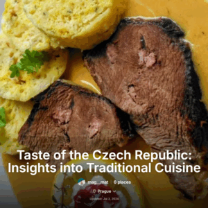 Taste of the Czech Republic: Insights into Traditional Cuisine